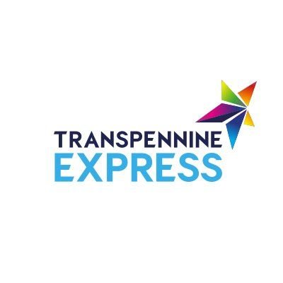 TransPennine Express logo with rainbow-coloured star, supporting York Pride LGBT+ inclusivity and diversity.