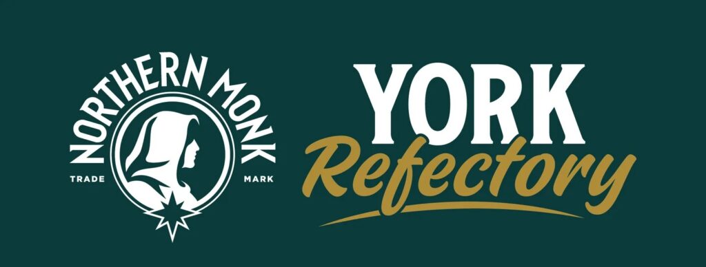 Northern Monk and York Refectory logos on a dark green background, representing diversity and inclusion.
